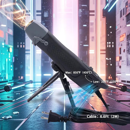 mofa Mini Variable Temp Heat Gun 350W 250℉~850℉ Fast Heating, LCD Digital - Image 5