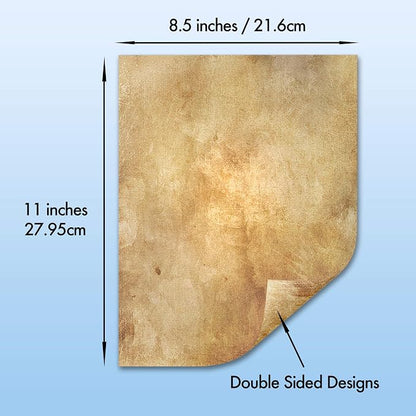 Vintage Paper, 60-Sheets Antique Paper, Letter Size, 8.5 x 11 Inches, 6 Double - Image 4