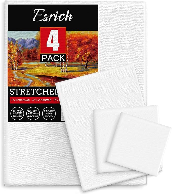 ESRICH 4 Pack Stretched Canvas for Painting - Image 3