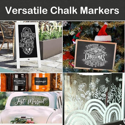 White Window Chalk Markers Pen, 5 Pack White Window Chalk Markers - Image 4