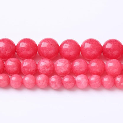 45PCS 8MM Natural Red Rhodonite Jade Stone Beads Round Loose Stone Beads - Image 2