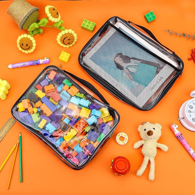 8 Packs Toy Storage Bags with Zipper, Reusable Toy Storage Organizer with - Image 4