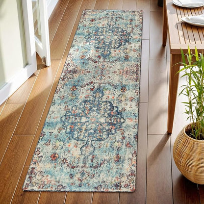 Lahome Bohemian Floral Medallion Runner Rug - Image 8