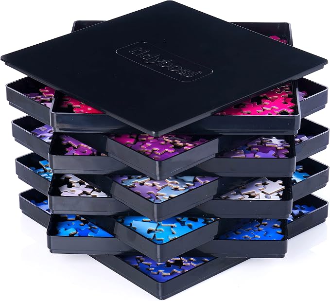 8 Puzzle Sorting Trays with Lid 8" x 8" by Tidyboss