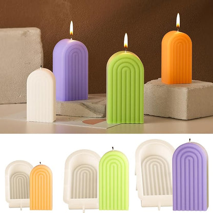 3 Pack Deep Resin Mold Arch Rectangle Door Candle Silicone 3D Animal Candle by ESEENSSiliconeMolds