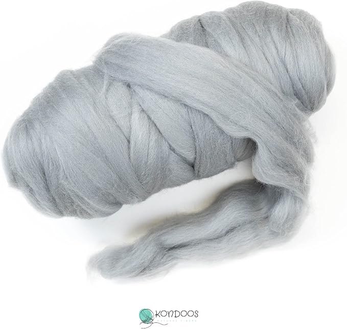 Kondoos Colored Natural Wool roving, 1 lb. Best Wool - Image 2