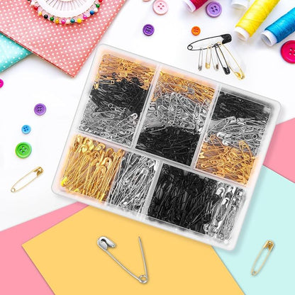 630 Pack Safety Pins Assorted, 5 Different Sizes Small and Large Safety Pin - Image 5