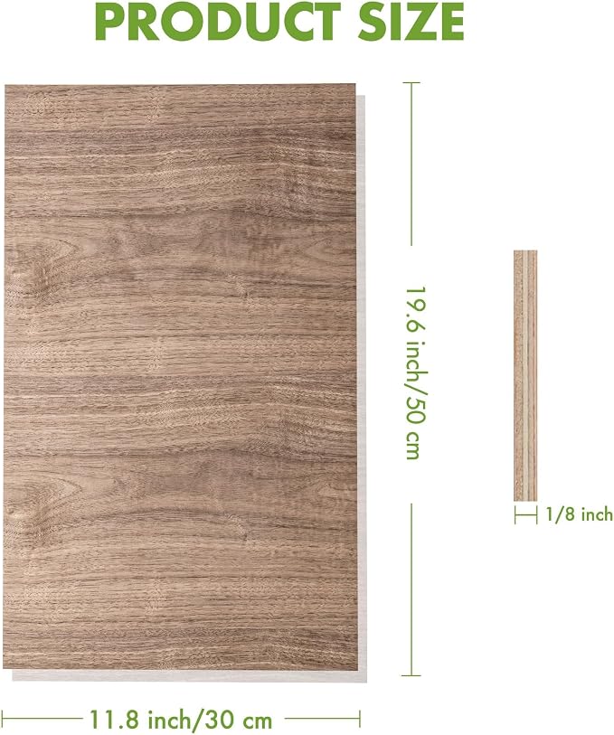 ROBOTIME 6Pcs 3mm Walnut Plywood, 1/8 Plywood Crafting Wood Sheets - Image 3