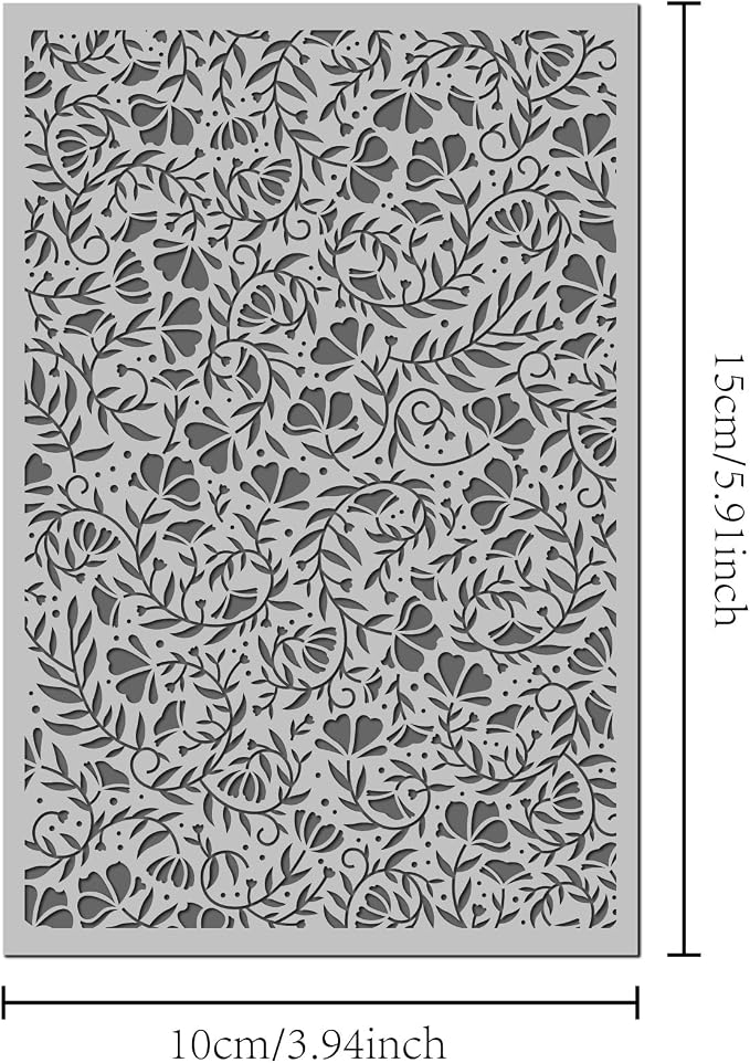 Arbuya Swirls Flowers Blossom Polymer Clay Texture Mat - Image 3
