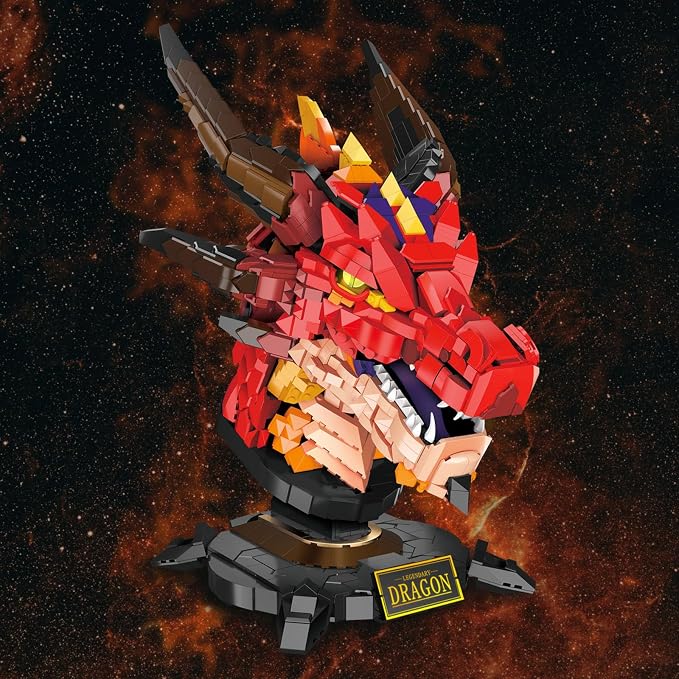 JMBricklayer Dragon Set for Adults 70105, Cool Animals Model Dragon Head - Image 2