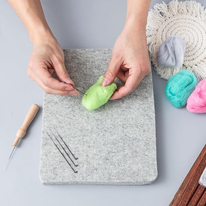 Amylove 8 Pcs Needle Felting Pad Needled Felting Mat Wool Supplies Thick Firm - Image 4