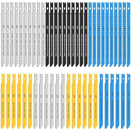 54Pcs Jig Saw Blade Set High Carbon Steel Assorted Saw Blades - Image 5