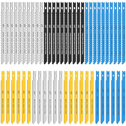 54Pcs Jig Saw Blade Set High Carbon Steel Assorted Saw Blades - Image 5