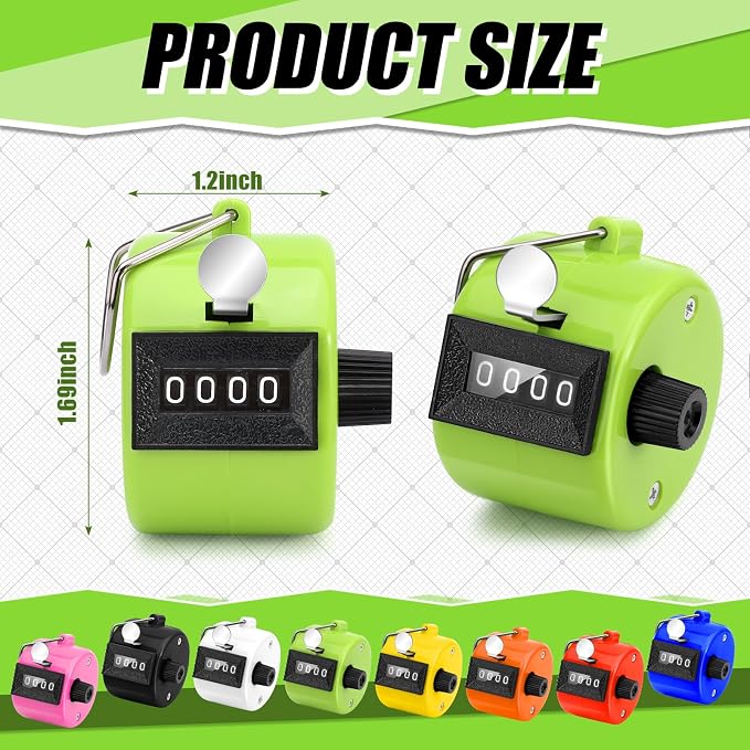 Draupnir 24Pcs Handheld Tally Counter, Metal Pitch Counter Hand Mechanical - Image 2