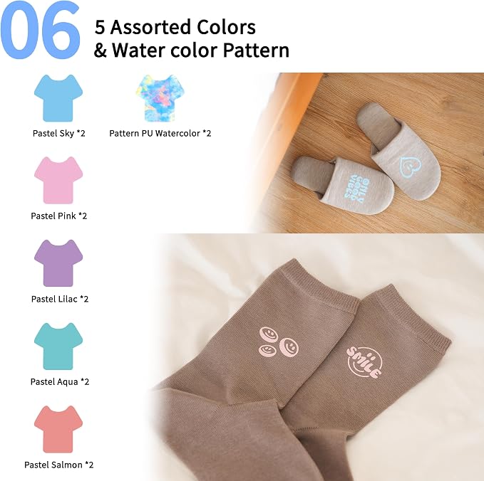 QuuCut Heat Transfer Vinyl Bundle: 12 Pack 12" x 10" Sheets, Watercolor Pattern - Image 2