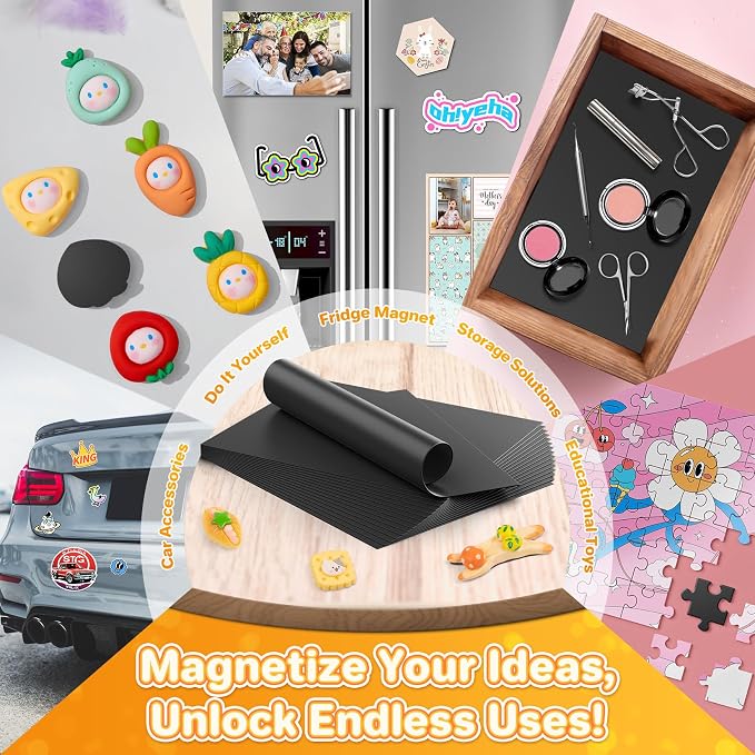 FINDMAG Magnetic Sheet, 5” x 7”, Sticker Magnets - Image 4