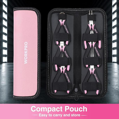 WORKPRO 6-Piece Mini Pliers Set, Needle Nose, Long Nose, Bent Nose, End Cutting - Image 7