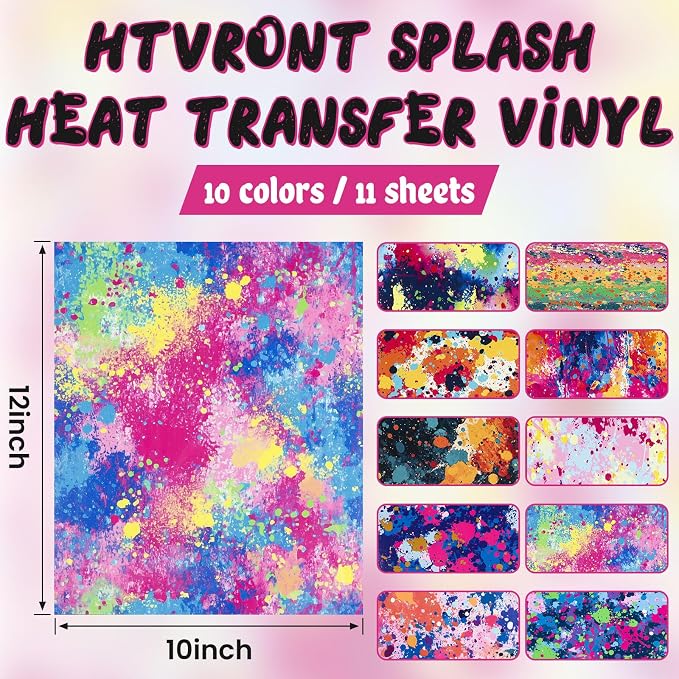 HTVRONT Splatter Heat Transfer Vinyl - Image 2