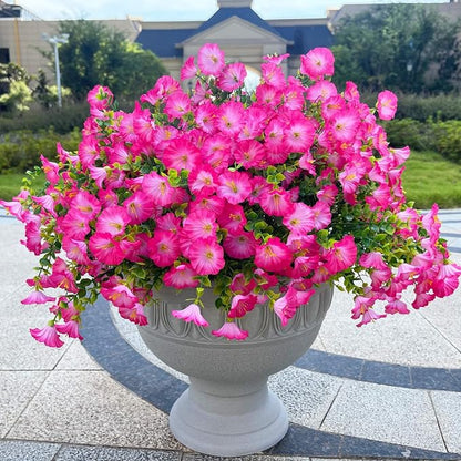 Artificial Flowers Fake Plants for Outdoor Indoor Decoration, 16 Bundles UV by Unknown
