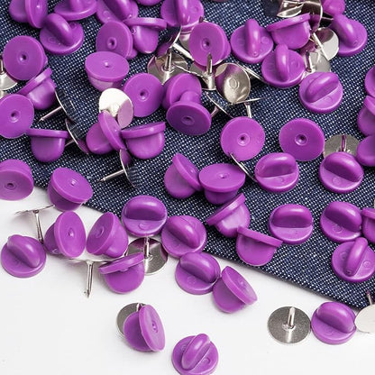 400pcs PVC Rubber Pin Backs Heliltd Butterfly Clutch Pins Tie Tacks Blank Pins - Image 7