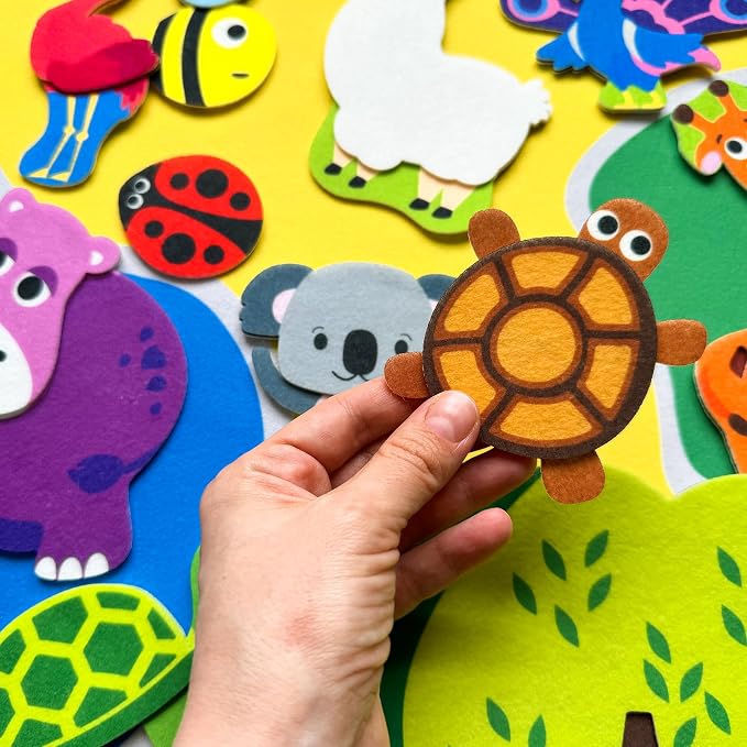 QUOKKA Zoo Felt Board for Kids 3-5 Years Old - Image 7