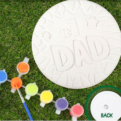 Creative Roots Paint Your Own #1 Dad Stepping Stone, Paintable Ceramic 7 in. - Image 5