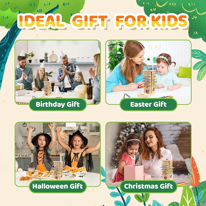 Montessori Wooden Board Games for Kids 3-8 Years, 3 in 1 of Playing, Math - Image 7