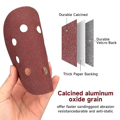 100 PCS 5 Inch Sanding Discs 120 Grit, Round Hook and Loop Sandpaper - Image 3