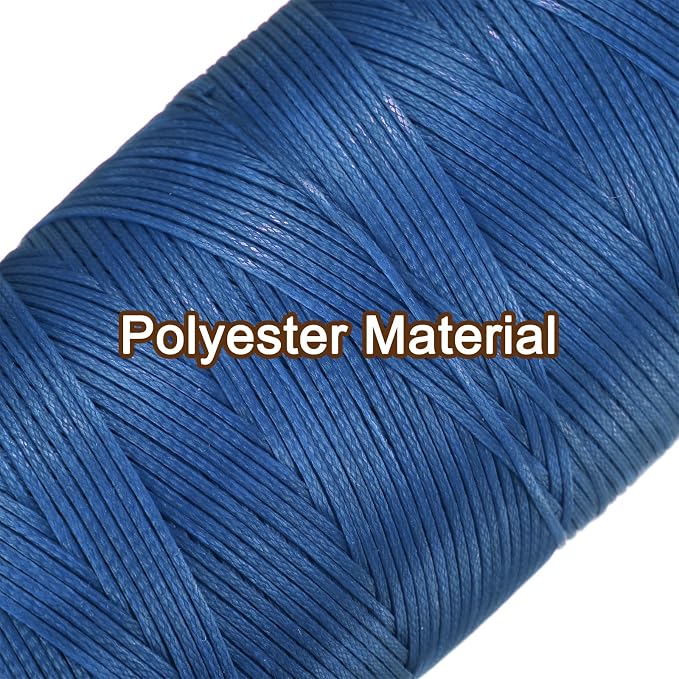uxcell Leather Sewing Waxed Thread, 284 Yards / 260m 0.8mm 150D Flat Polyester - Image 3