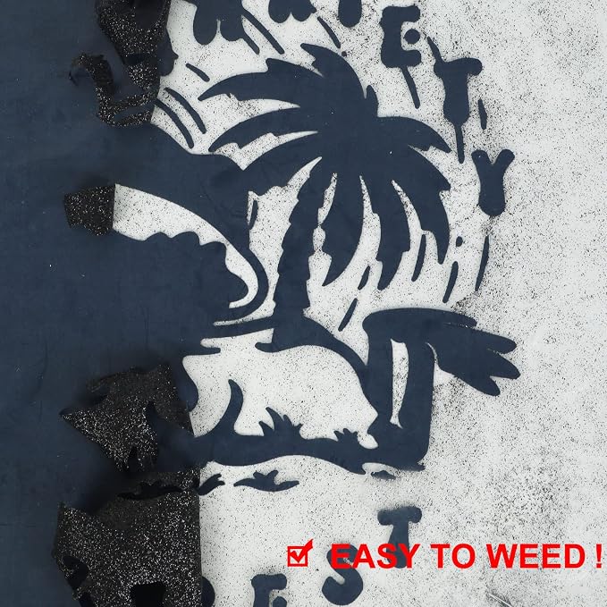 FUNKAKA Glitter Black HTV Heat Transfer Vinyl Rolls - Image 4