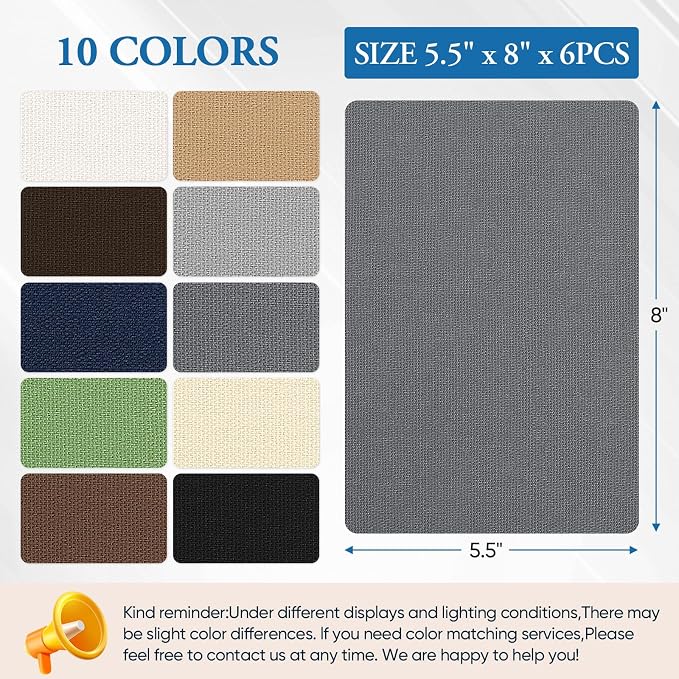 Canvas Patch 5.5 x 8 Inches 6Pcs Self-Adhesive Waterproof Canvas Patch Kit - Image 2
