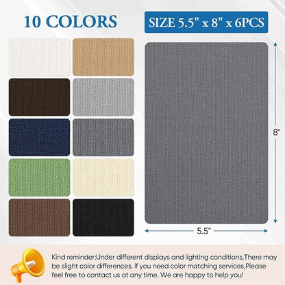 Canvas Patch 5.5 x 8 Inches 6Pcs Self-Adhesive Waterproof Canvas Patch Kit - Image 2