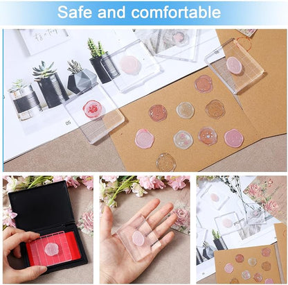 4PCS Acrylic Stamp Block, Square Acrylic Stamping Blocks, - Image 6