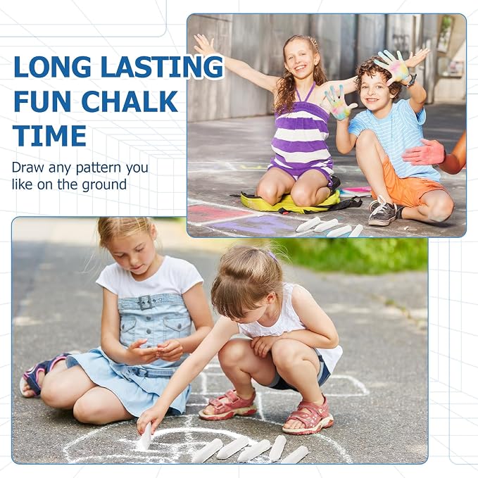 Fulmoon 40 Pcs Jumbo Sidewalk Chalk - Image 4