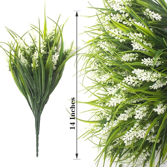 20 Bundles Artificial Plants Outdoor Fake Monkey Grass - Image 2