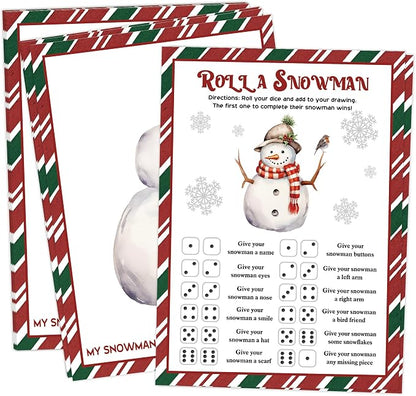 Roll A Snowman Game, Christmas Dice Games by rorusio