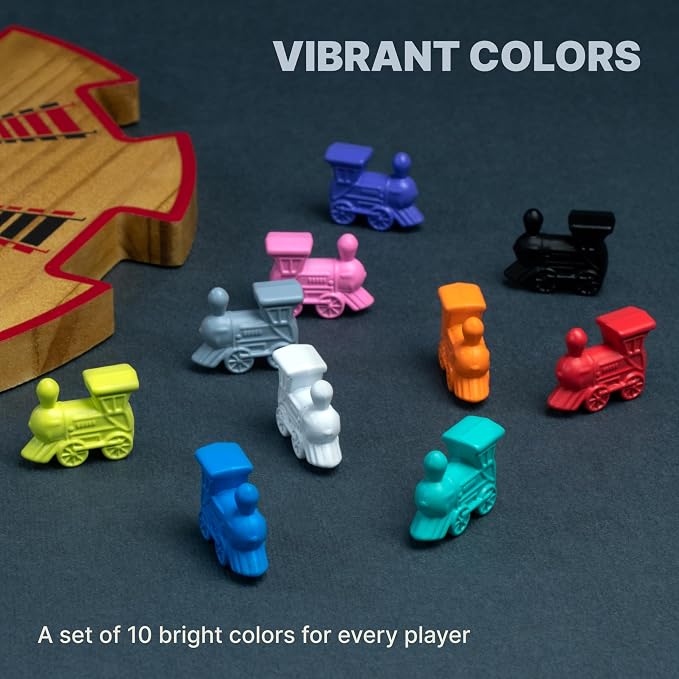 Queensell Set of 10 Metal Mexican Train Trains – Mexican Train Accessories - Image 8
