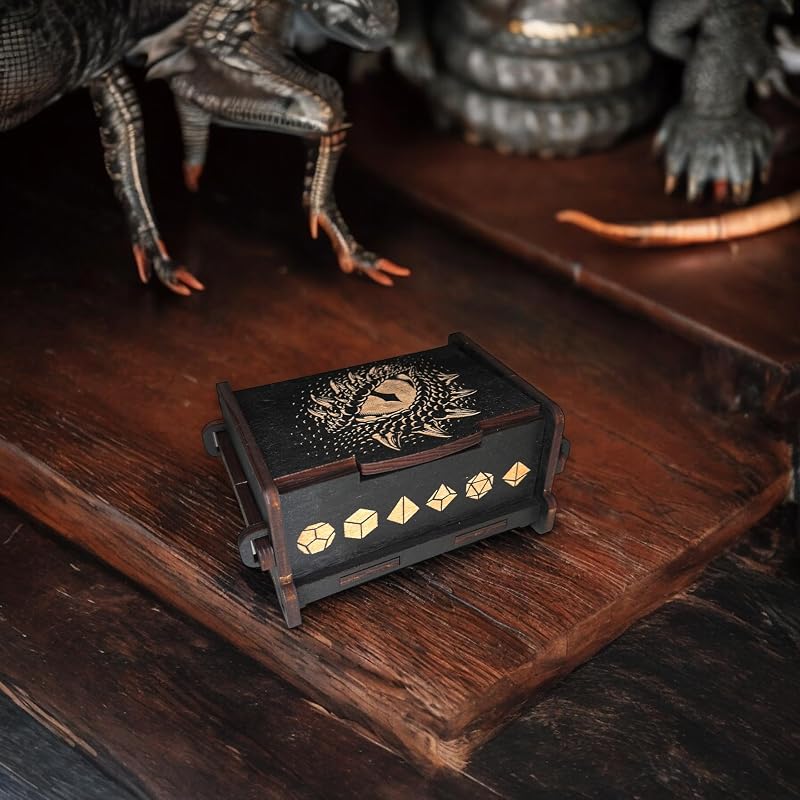 Dice Box - BLACK - 6x4x3 Also holds jewelry and great - Image 3