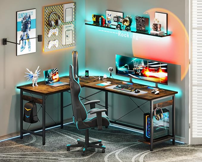 Coleshome 59" L Shaped Gaming Desk - Image 2