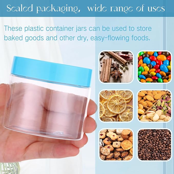 SATINIOR 12 Pack 6 oz Plastic Container Jars - Image 6