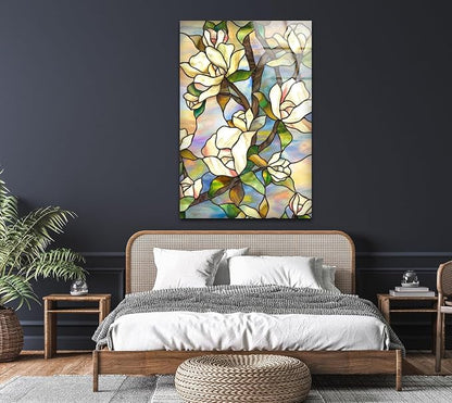 My Photostation.com 24Wx30H'' Stained Magnolia Glass Wall Art Tempered Glass - Image 7