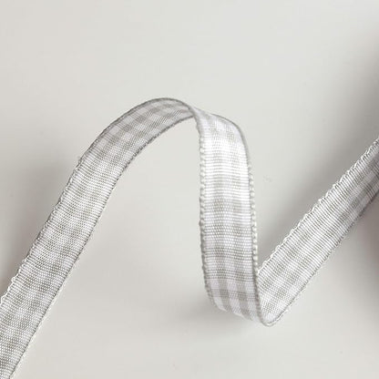 Gray Gingham Plaid Checked Ribbon 25 Yards Each Roll 100% Polyester - Image 5