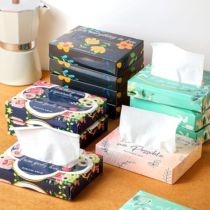 Yinder 24 Packs 960 Sheets Tissue Cube Car Facial Boxes Disposable Facial - Image 2