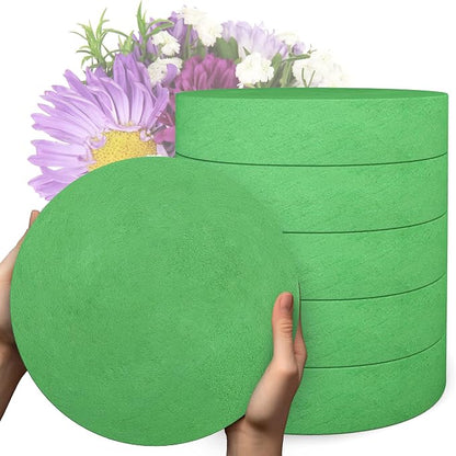 Max Shape 6Pcs Floral Foam Round Blocks, Large Wet and Dry Green Foam by MaxShape