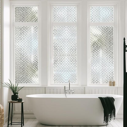 Qualsen Window Privacy Film, Stained Glass Window Film Heat Control UV - Image 3