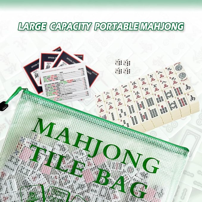 2Pack Mahjong Tile Bag, Case for American Mah Jong Set, Mahjong Gifts - Image 2