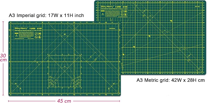 Self Healing Cutting Mat A3 12"x18" – Double Sided 5-Ply Craft Mat - Image 4