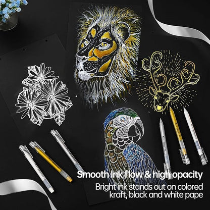 0.6mm Fine Point Silver Gel Pens, Adult Coloring Books & Modern Crafts - Image 7