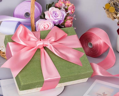 2 Inch Rose Gold Solid Satin Ribbon, 50 Yards Craft Fabric Ribbon - Image 5