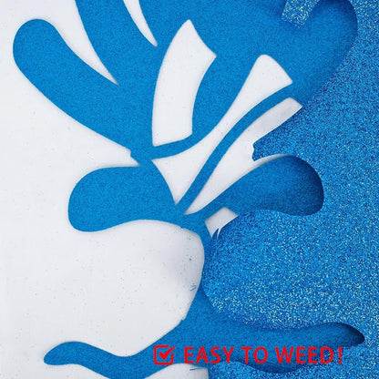 FUNKAKA Glitter Blue HTV Heat Transfer Vinyl Rolls - Image 4